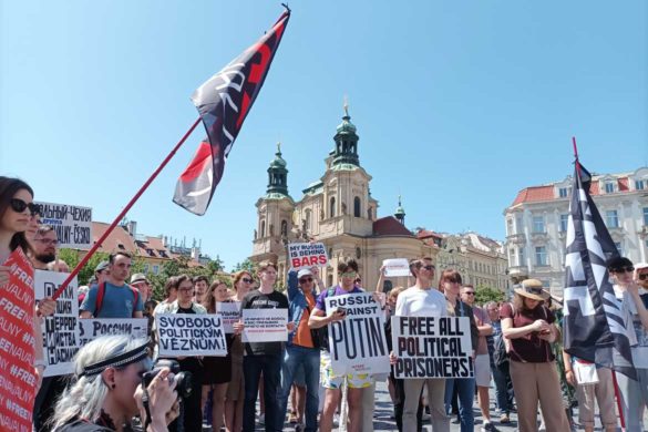 Политические акции в Праге